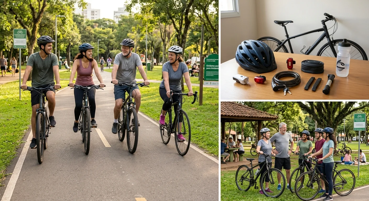 Pessoas andando de bicicletas